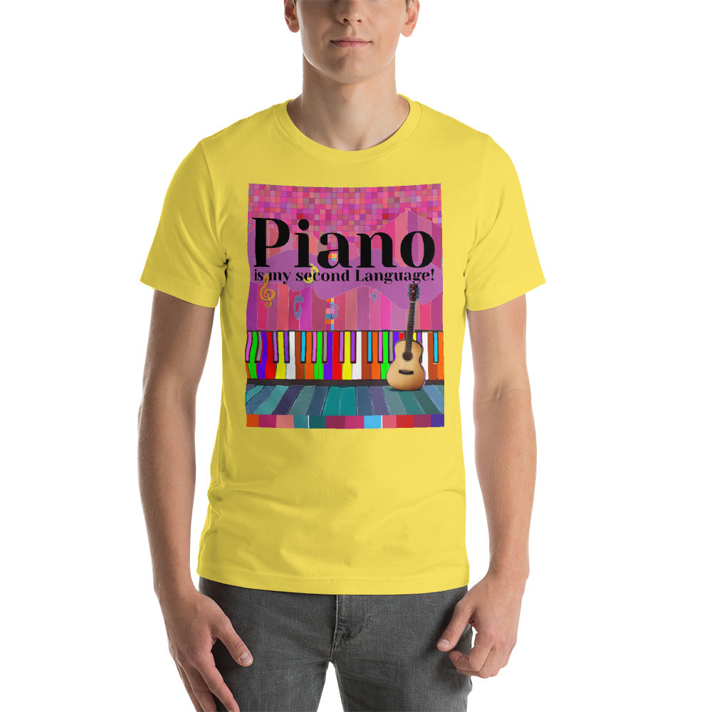 PIANOPLAYING : Kurzärmeliges Unisex-T-Shirt