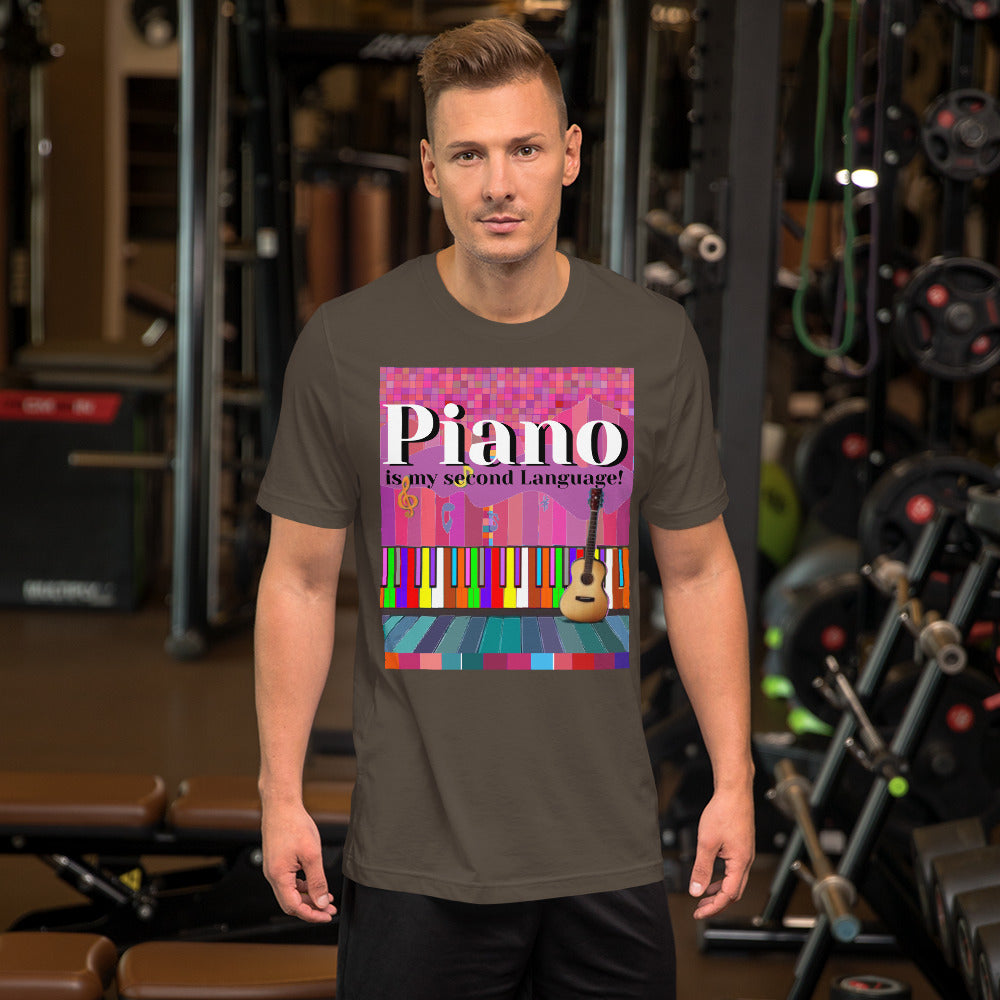 PIANOPLAYING : Kurzärmeliges Unisex-T-Shirt