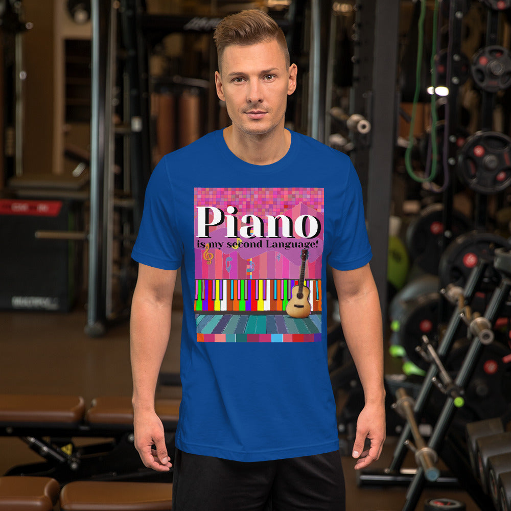 PIANOPLAYING : Kurzärmeliges Unisex-T-Shirt