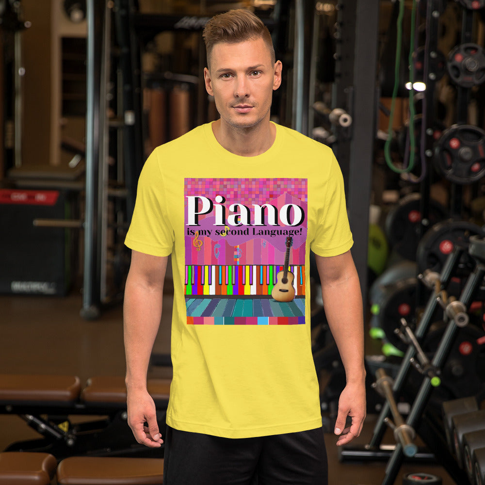 PIANOPLAYING : Kurzärmeliges Unisex-T-Shirt