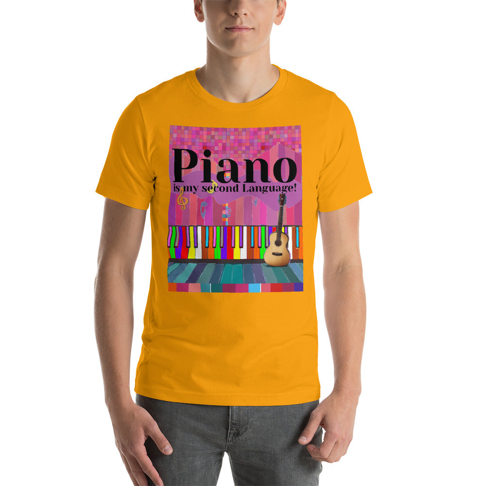 PIANOPLAYING : Kurzärmeliges Unisex-T-Shirt