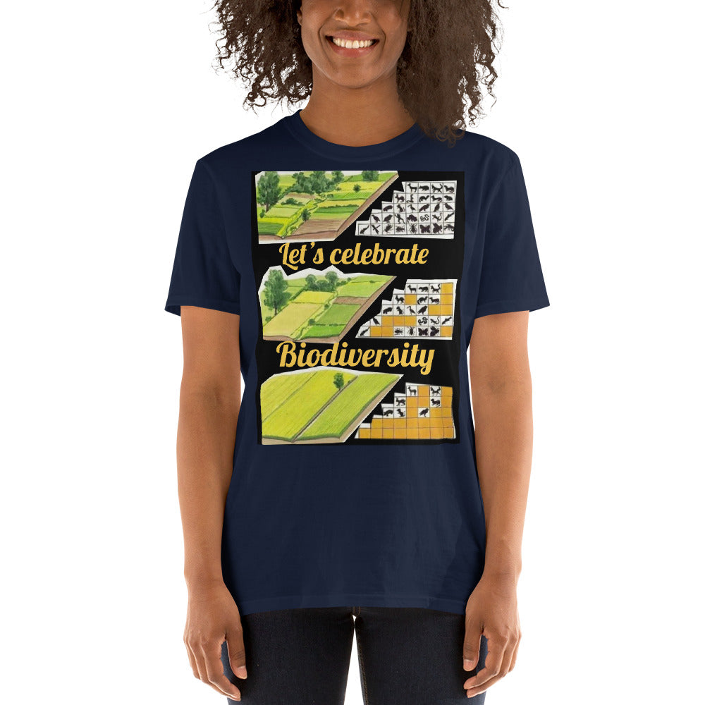 Motiv: CELEBRATE BIODIVERSITY ! Kurzarm-Unisex-T-Shirt