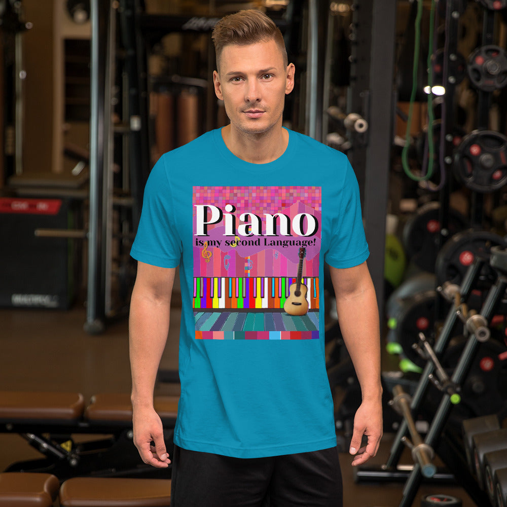 PIANOPLAYING : Kurzärmeliges Unisex-T-Shirt