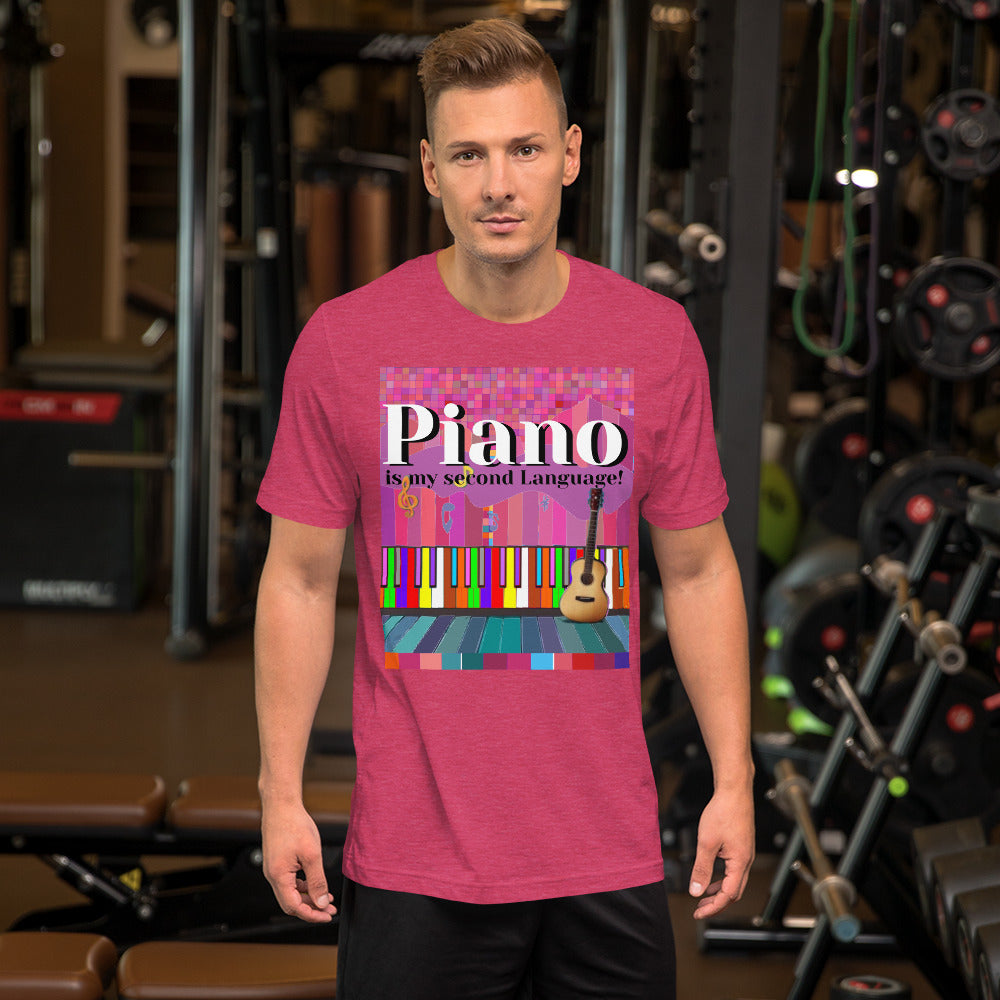 PIANOPLAYING : Kurzärmeliges Unisex-T-Shirt