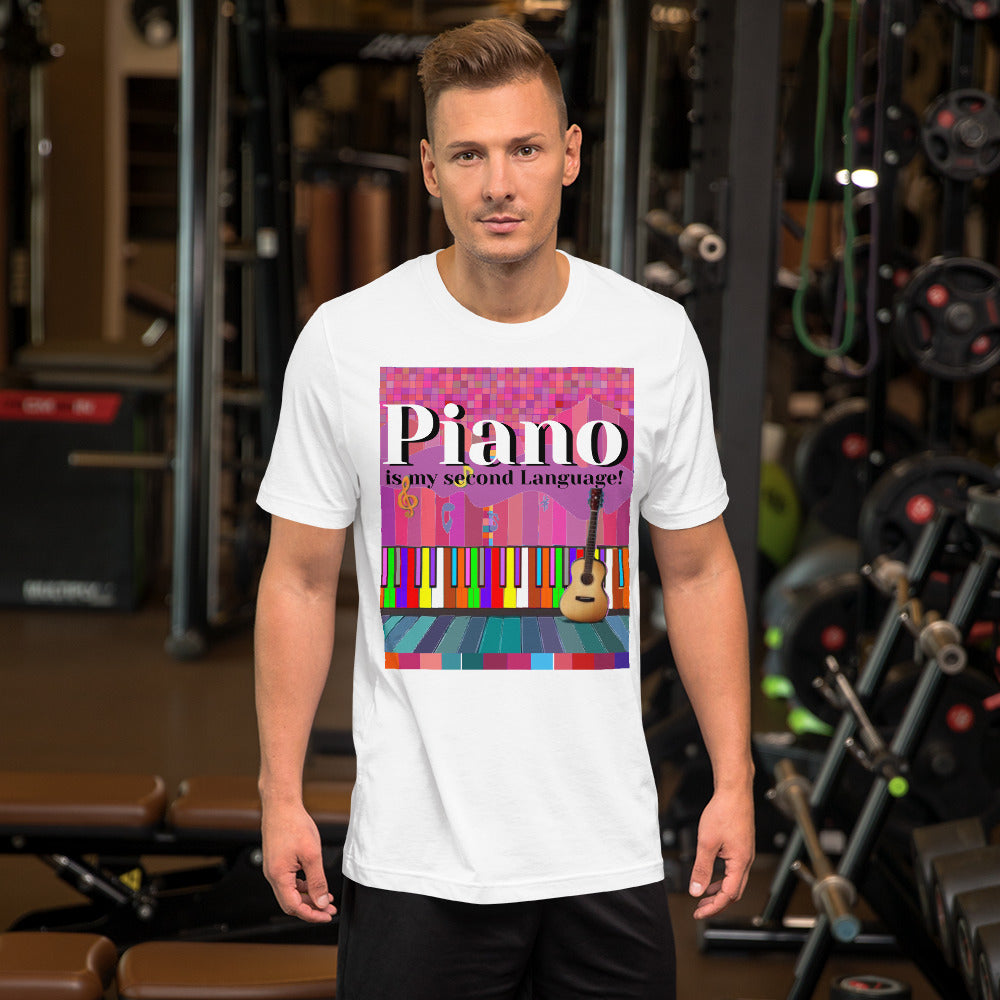 PIANOPLAYING : Kurzärmeliges Unisex-T-Shirt