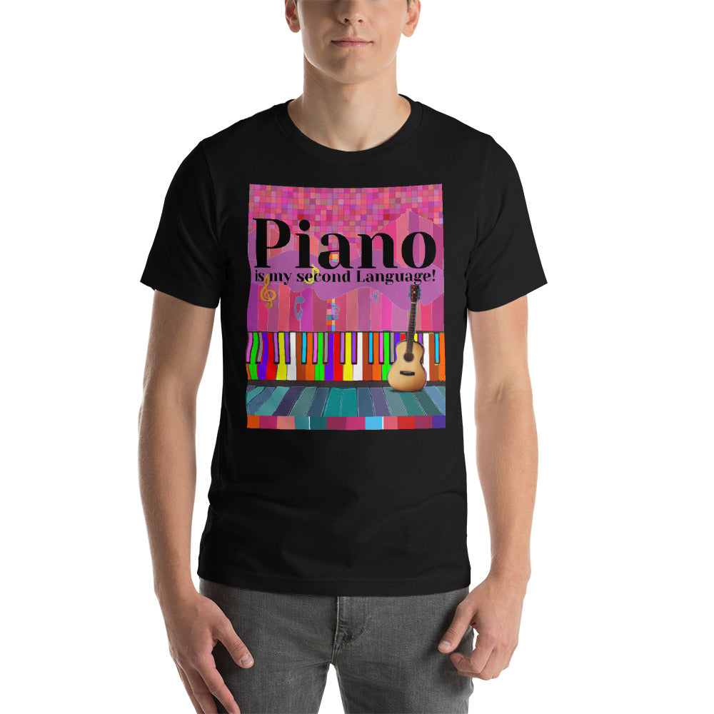 PIANOPLAYING : Kurzärmeliges Unisex-T-Shirt