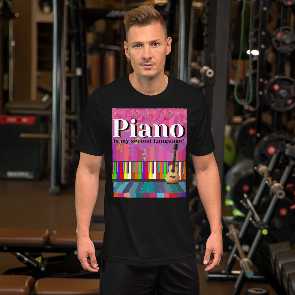 PIANOPLAYING : Kurzärmeliges Unisex-T-Shirt