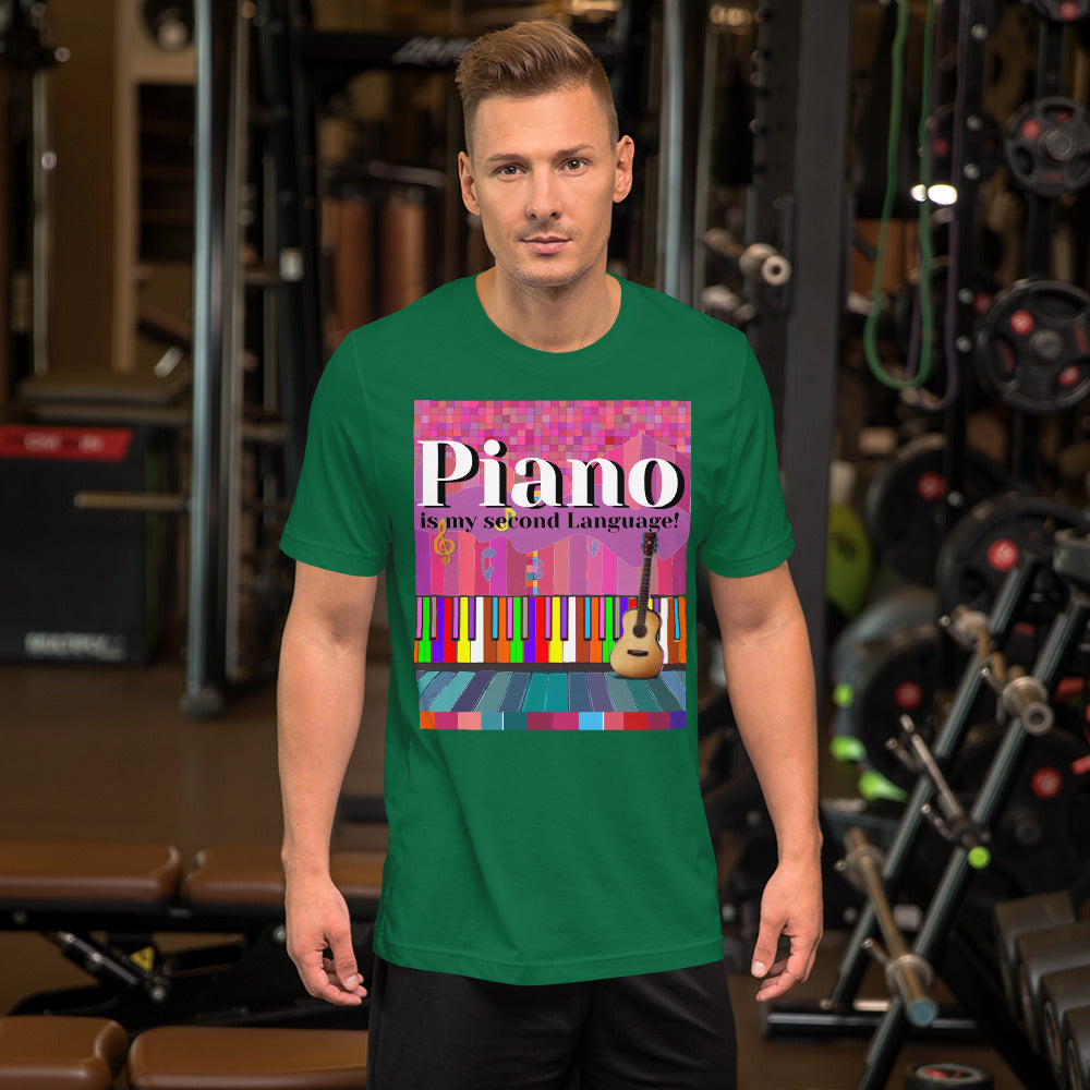 PIANOPLAYING : Kurzärmeliges Unisex-T-Shirt