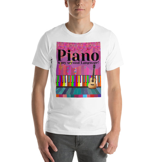 PIANOPLAYING : Kurzärmeliges Unisex-T-Shirt