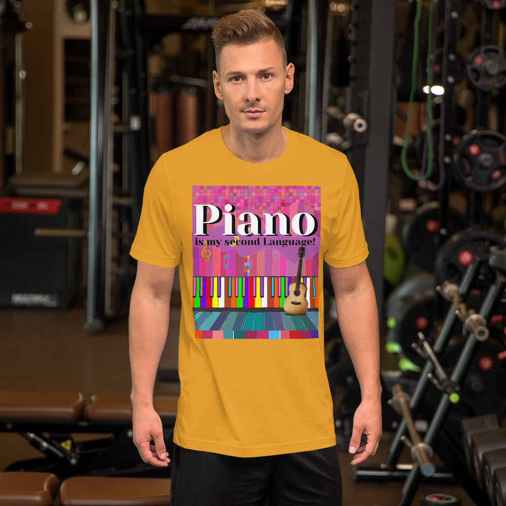 PIANOPLAYING : Kurzärmeliges Unisex-T-Shirt