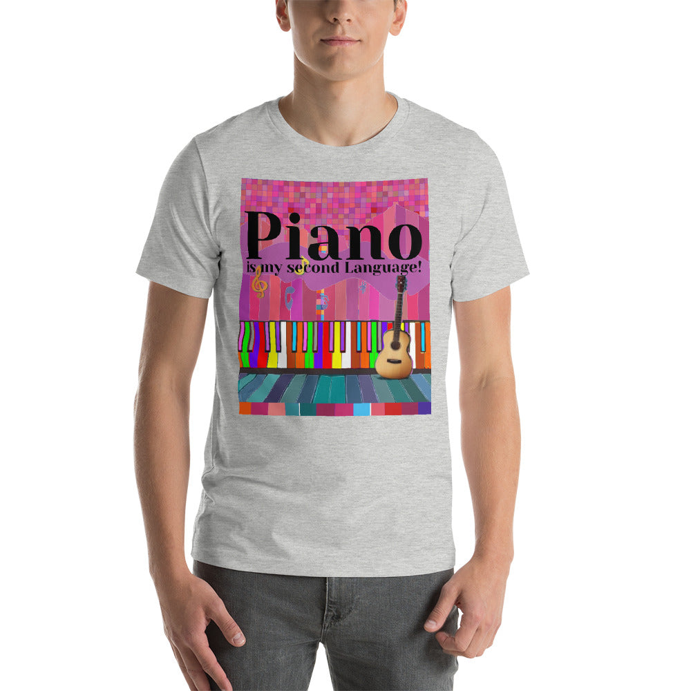 PIANOPLAYING : Kurzärmeliges Unisex-T-Shirt