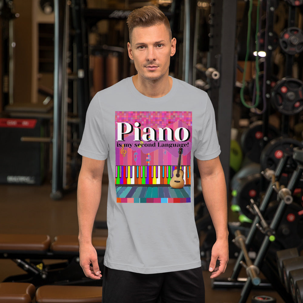 PIANOPLAYING : Kurzärmeliges Unisex-T-Shirt