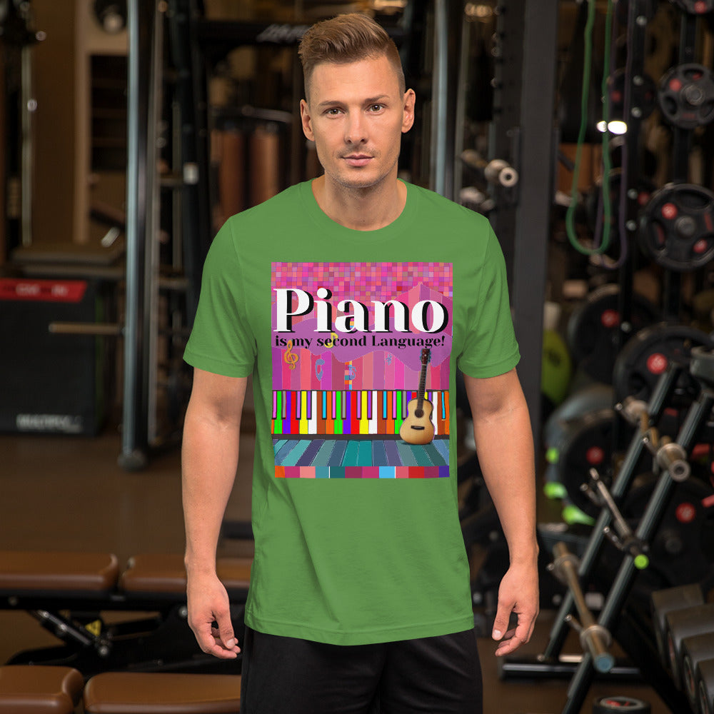 PIANOPLAYING : Kurzärmeliges Unisex-T-Shirt