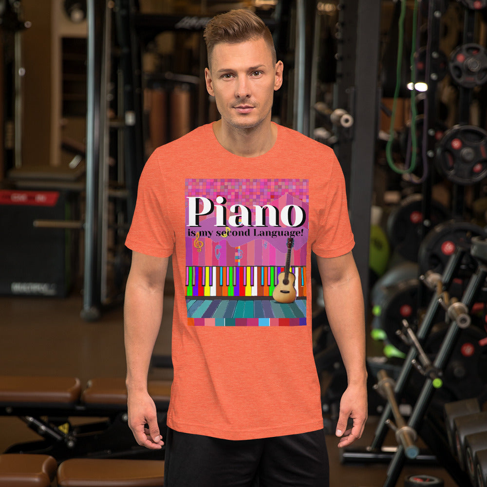 PIANOPLAYING : Kurzärmeliges Unisex-T-Shirt
