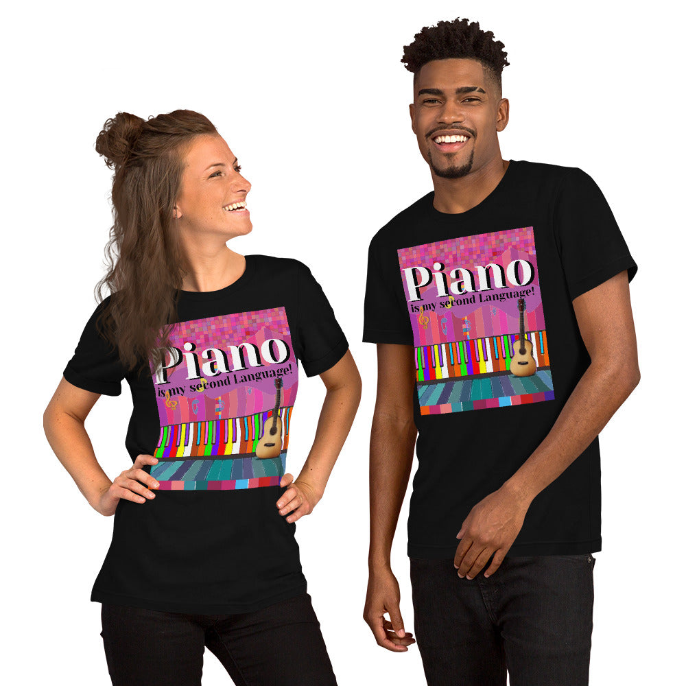 PIANOPLAYING : Kurzärmeliges Unisex-T-Shirt
